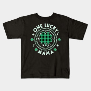 One Lucky Mama Irish St Patricks Day Shamrocks Green Funny Kids T-Shirt